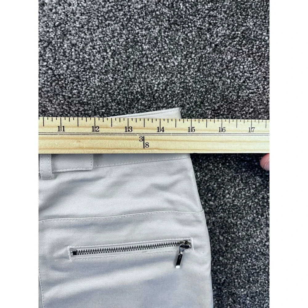 Ann Taylor Loft Womens Stretch Skirt Size 2 Light Gray With Pockets & Belt‎